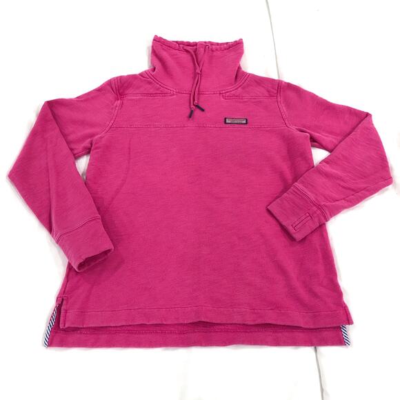 Vineyard Vines Pink Slub Funnel Neck Shep Shirt Pullover - Picture 3 of 10